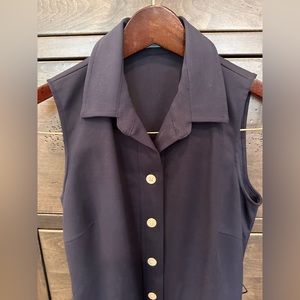 J McLaughlin Classic Blue Dress, Knee Length, Belted, Pockets, Size 2